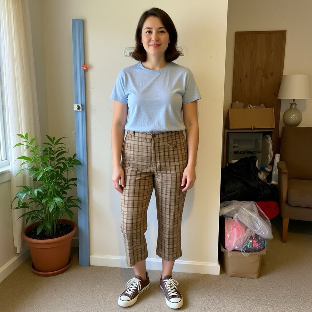 Capri Pants Women 10 Multicolor Plaid Cotton Casual Outdoor Camping HikingLounge